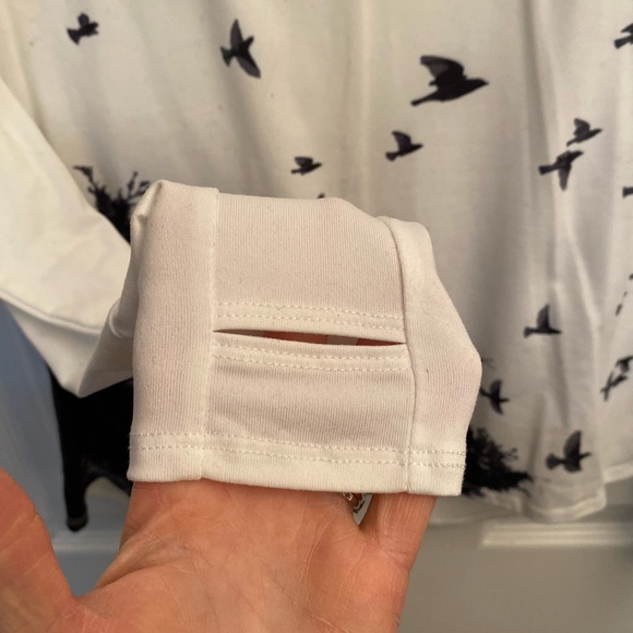 Oiselle black and white bird shirt - Picture 8 of 12